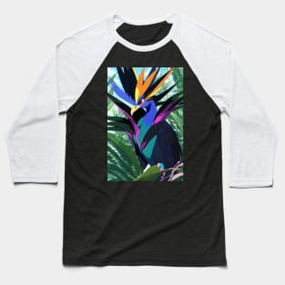 Beautiful tropical bird of paradise Baseball T-Shirt